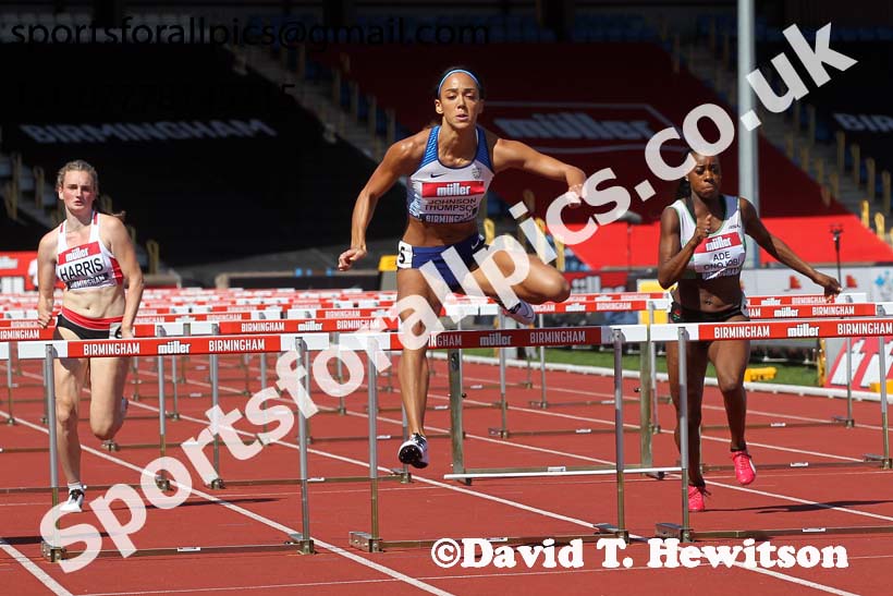 Womens 100 metres hurdles, 2019 Muller British Championships, Alexander Stadium, Birmingham. Photo: David T. Hewitson/Sports for All Pics